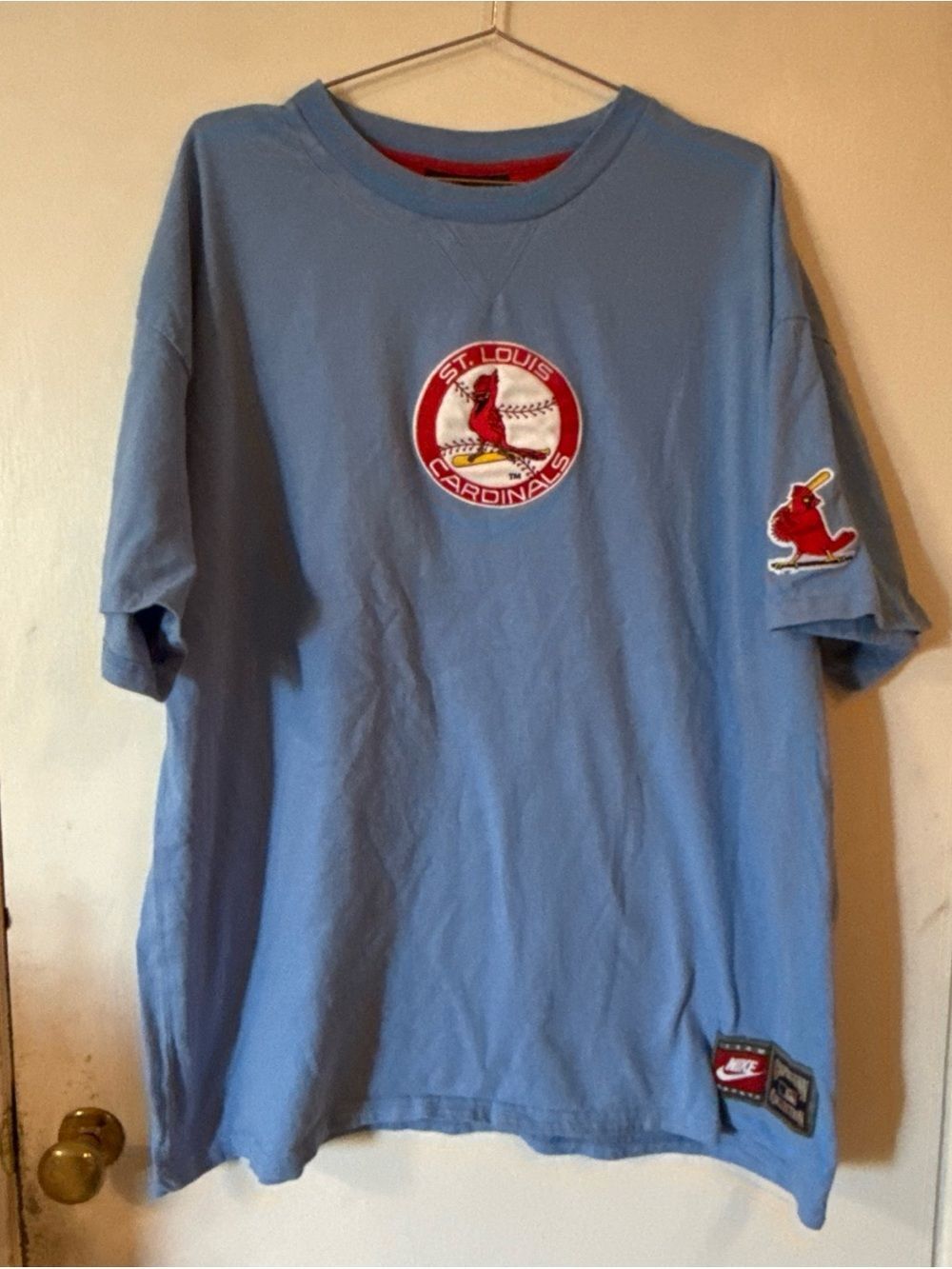 Nike Cooperstown Collection St. Louis Cardinals Powder Blue Shirt | Mens XXL